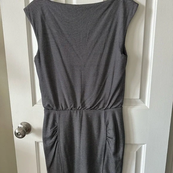 #7 ATHLETA Dress XSP Navy/White tiny stripes Boat Neck, Sleeveless, Lined - Picture 4 of 15